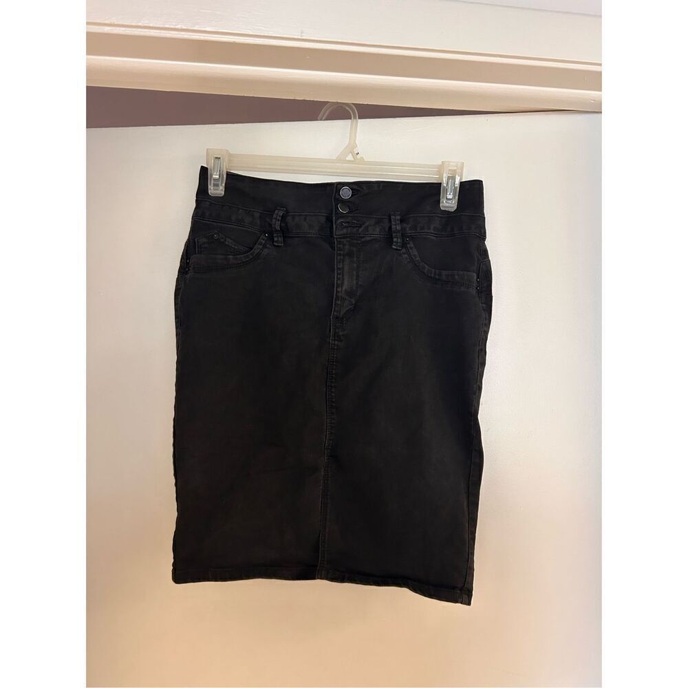 YMI black denim skirt size 11
